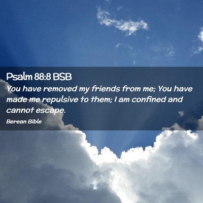 Picture 02 - Psalm 88:8 BSB - You have removed my friends from me; You have - Bible Verse Picture