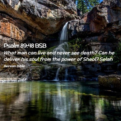 Picture 02 - Psalm 89:48 BSB - What man can live and never see death? Can he - Bible Verse Picture