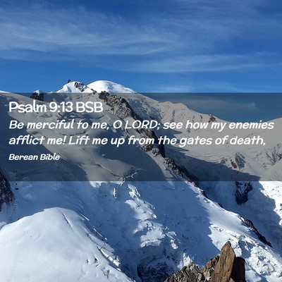 Picture 02 - Psalm 9:13 BSB - Be merciful to me, O LORD; see how my enemies - Bible Verse Picture