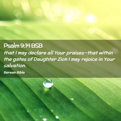 Picture 02 - Psalm 9:14 BSB - that I may declare all Your praises—that within - Bible Verse Picture