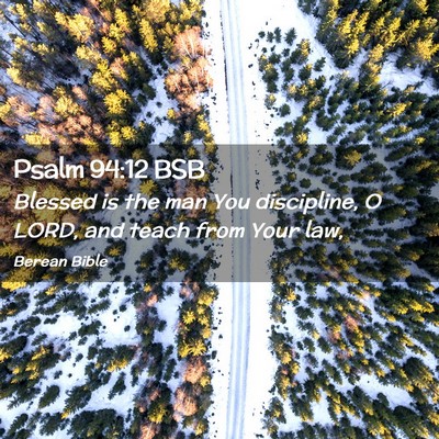 Picture 02 - Psalm 94:12 BSB - Blessed is the man You discipline, O LORD, and - Bible Verse Picture