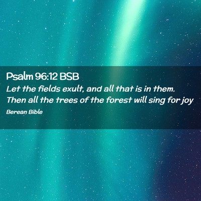 Picture 02 - Psalm 96:12 BSB - Let the fields exult, and all that is in them. - Bible Verse Picture