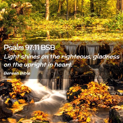 Picture 02 - Psalm 97:11 BSB - Light shines on the righteous, gladness on the - Bible Verse Picture