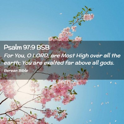 Picture 02 - Psalm 97:9 BSB - For You, O LORD, are Most High over all the - Bible Verse Picture