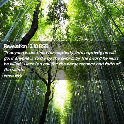 Picture 02 - Revelation 13:10 BSB - “If anyone is destined for captivity, into - Bible Verse Picture