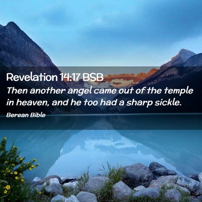 Picture 02 - Revelation 14:17 BSB - Then another angel came out of the temple in - Bible Verse Picture