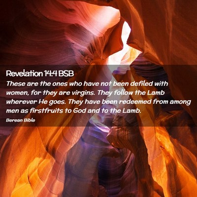 Picture 02 - Revelation 14:4 BSB - These are the ones who have not been defiled with - Bible Verse Picture