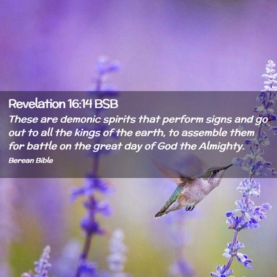 Picture 02 - Revelation 16:14 BSB - These are demonic spirits that perform signs and - Bible Verse Picture