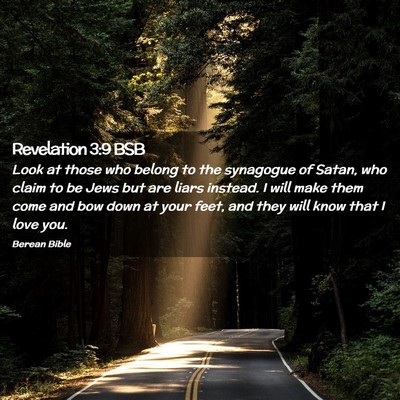 Picture 02 - Revelation 3:9 BSB - Look at those who belong to the synagogue of - Bible Verse Picture