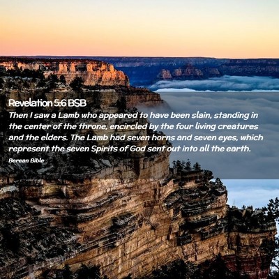 Picture 02 - Revelation 5:6 BSB - Then I saw a Lamb who appeared to have been - Bible Verse Picture