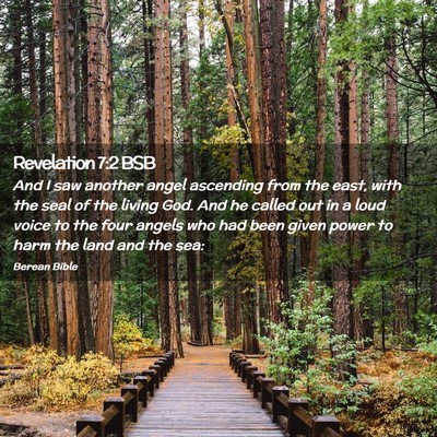 Picture 02 - Revelation 7:2 BSB - And I saw another angel ascending from the east, - Bible Verse Picture