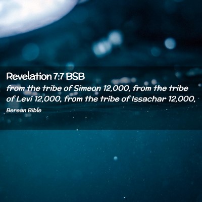 Picture 02 - Revelation 7:7 BSB - from the tribe of Simeon 12,000, from the tribe - Bible Verse Picture