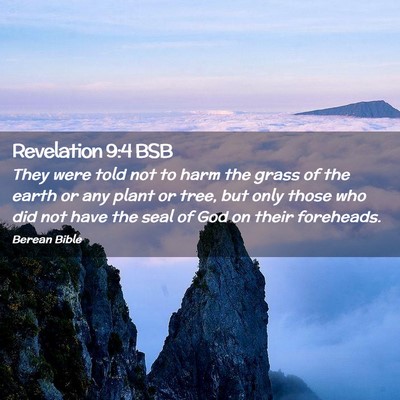 Picture 02 - Revelation 9:4 BSB - They were told not to harm the grass of the earth - Bible Verse Picture