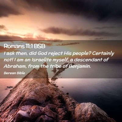 Picture 02 - Romans 11:1 BSB - I ask then, did God reject His people? Certainly - Bible Verse Picture