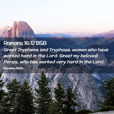 Picture 02 - Romans 16:12 BSB - Greet Tryphena and Tryphosa, women who have - Bible Verse Picture