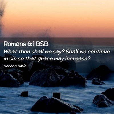 Picture 02 - Romans 6:1 BSB - What then shall we say? Shall we continue in sin - Bible Verse Picture