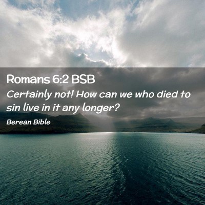 Picture 02 - Romans 6:2 BSB - Certainly not! How can we who died to sin live in - Bible Verse Picture
