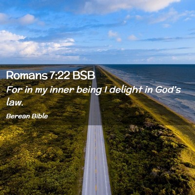 Picture 02 - Romans 7:22 BSB - For in my inner being I delight in God’s - Bible Verse Picture