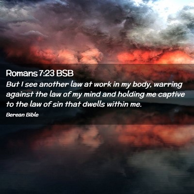 Picture 02 - Romans 7:23 BSB - But I see another law at work in my body, warring - Bible Verse Picture
