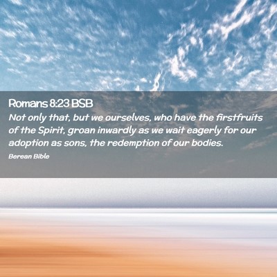 Picture 02 - Romans 8:23 BSB - Not only that, but we ourselves, who have the - Bible Verse Picture