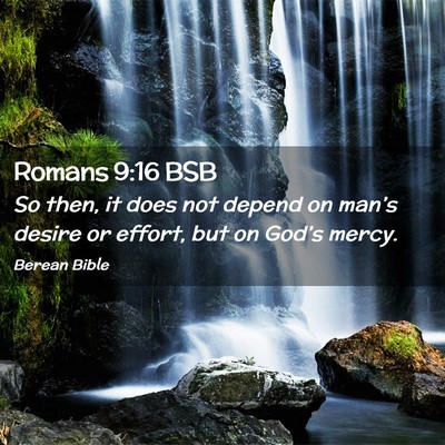 Picture 02 - Romans 9:16 BSB - So then, it does not depend on man’s desire or - Bible Verse Picture