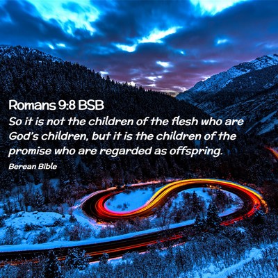 Picture 02 - Romans 9:8 BSB - So it is not the children of the flesh who are - Bible Verse Picture