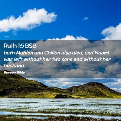 Picture 02 - Ruth 1:5 BSB - both Mahlon and Chilion also died, and Naomi was - Bible Verse Picture