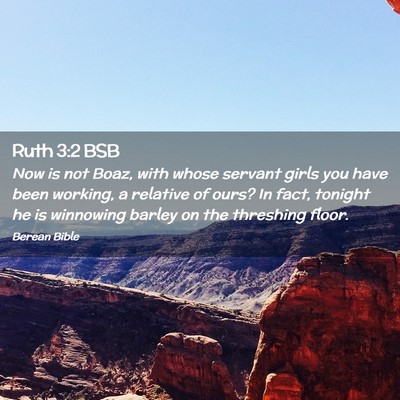 Picture 02 - Ruth 3:2 BSB - Now is not Boaz, with whose servant girls you - Bible Verse Picture