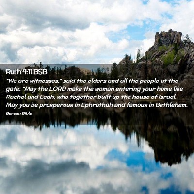 Picture 02 - Ruth 4:11 BSB - “We are witnesses,” said the elders and all - Bible Verse Picture