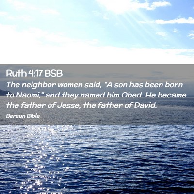 Picture 02 - Ruth 4:17 BSB - The neighbor women said, “A son has been born - Bible Verse Picture