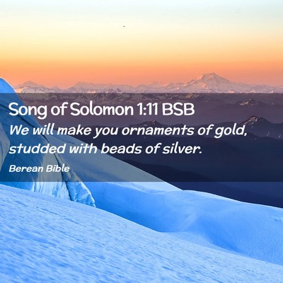 Picture 02 - Song of Solomon 1:11 BSB - We will make you ornaments of gold, studded with - Bible Verse Picture