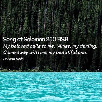 Picture 02 - Song of Solomon 2:10 BSB - My beloved calls to me, “Arise, my darling. - Bible Verse Picture