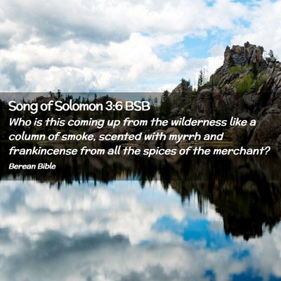 Picture 02 - Song of Solomon 3:6 BSB - Who is this coming up from the wilderness like a - Bible Verse Picture