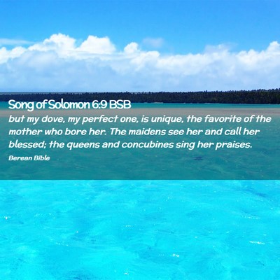 Picture 02 - Song of Solomon 6:9 BSB - but my dove, my perfect one, is unique, the - Bible Verse Picture