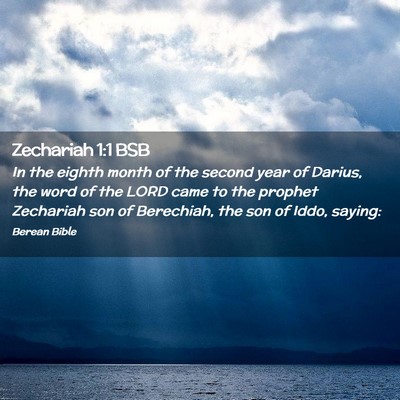 Picture 02 - Zechariah 1:1 BSB - In the eighth month of the second year of Darius, - Bible Verse Picture