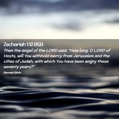 Picture 02 - Zechariah 1:12 BSB - Then the angel of the LORD said, “How long, O - Bible Verse Picture