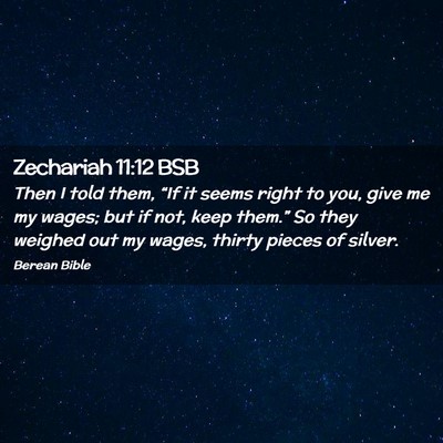 Picture 02 - Zechariah 11:12 BSB - Then I told them, “If it seems right to you, - Bible Verse Picture