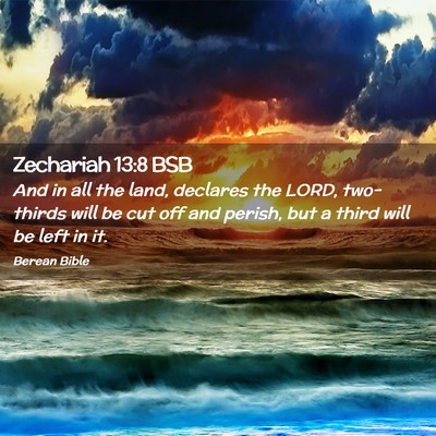 Picture 02 - Zechariah 13:8 BSB - And in all the land, declares the LORD, - Bible Verse Picture