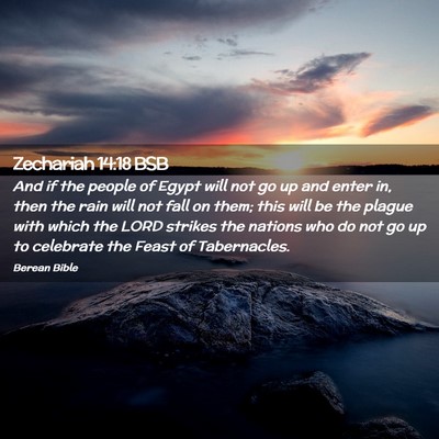 Picture 02 - Zechariah 14:18 BSB - And if the people of Egypt will not go up and - Bible Verse Picture