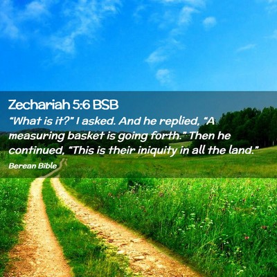 Picture 02 - Zechariah 5:6 BSB - “What is it?” I asked. And he replied, “A - Bible Verse Picture