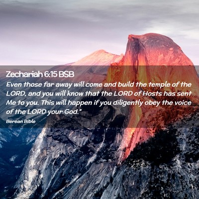 Picture 02 - Zechariah 6:15 BSB - Even those far away will come and build the - Bible Verse Picture