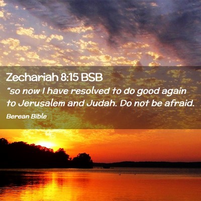 Picture 02 - Zechariah 8:15 BSB - “so now I have resolved to do good again to - Bible Verse Picture