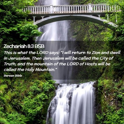 Picture 02 - Zechariah 8:3 BSB - This is what the LORD says: “I will return to - Bible Verse Picture