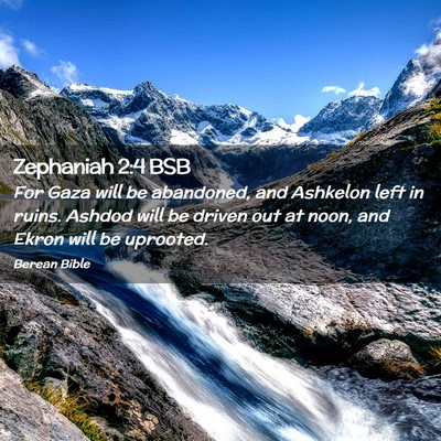 Picture 02 - Zephaniah 2:4 BSB - For Gaza will be abandoned, and Ashkelon left in - Bible Verse Picture