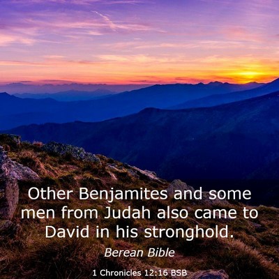 Picture 03 - 1 Chronicles 12:16 BSB - Other Benjamites and some men from Judah also - Bible Verse Picture