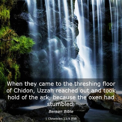 Picture 03 - 1 Chronicles 13:9 BSB - When they came to the threshing floor of Chidon, - Bible Verse Picture