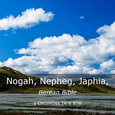 Picture 03 - 1 Chronicles 14:6 BSB - Nogah, Nepheg, - Bible Verse Picture