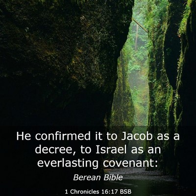 Picture 03 - 1 Chronicles 16:17 BSB - He confirmed it to Jacob as a decree, to Israel - Bible Verse Picture