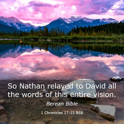 Picture 03 - 1 Chronicles 17:15 BSB - So Nathan relayed to David all the words of this - Bible Verse Picture