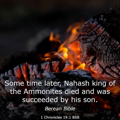 Picture 03 - 1 Chronicles 19:1 BSB - Some time later, Nahash king of the Ammonites - Bible Verse Picture